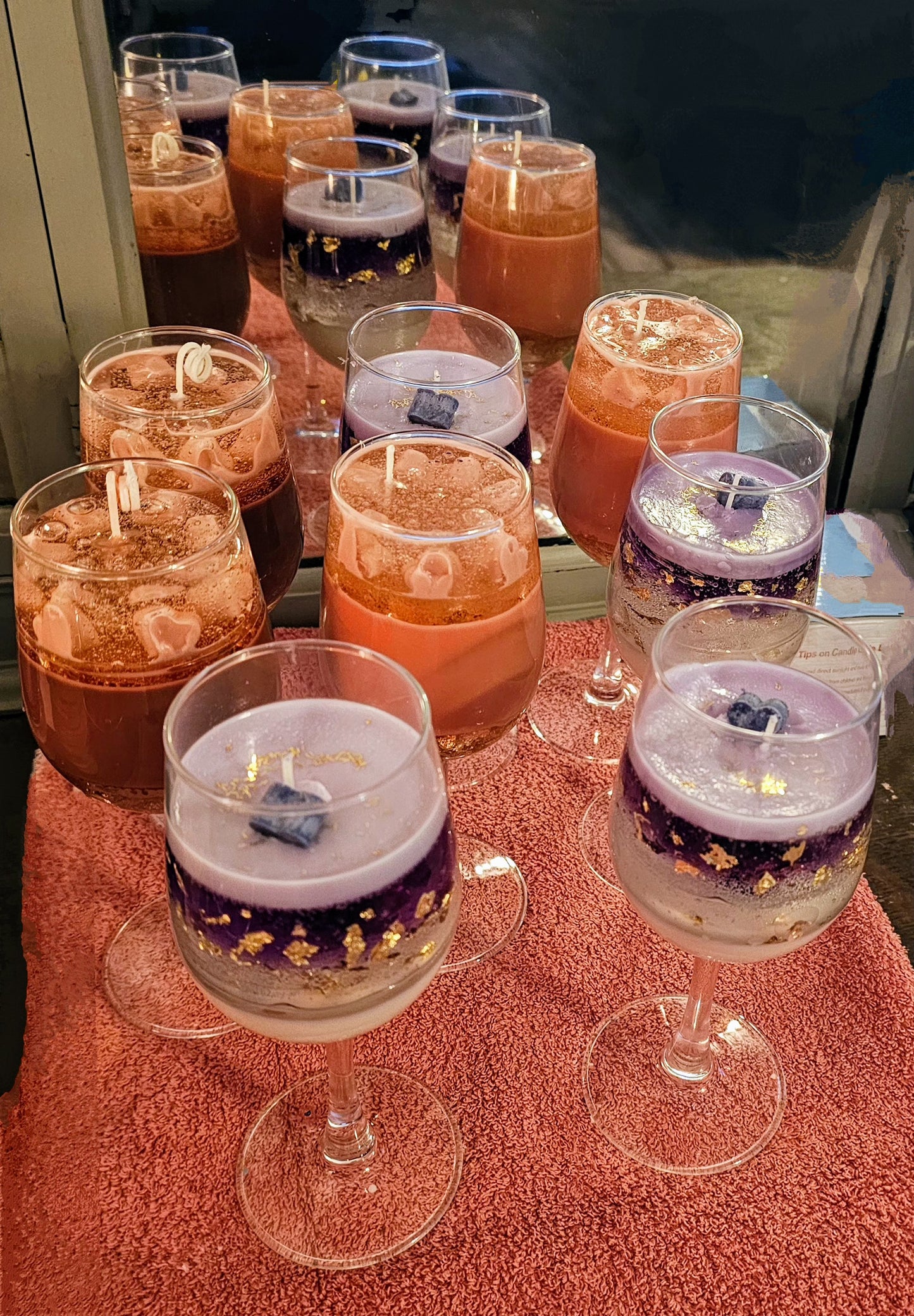Romantic wine candles