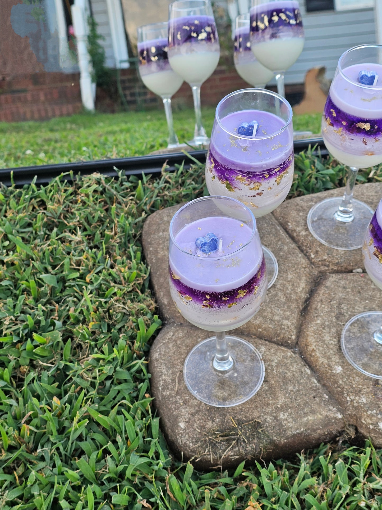 Romantic wine candles