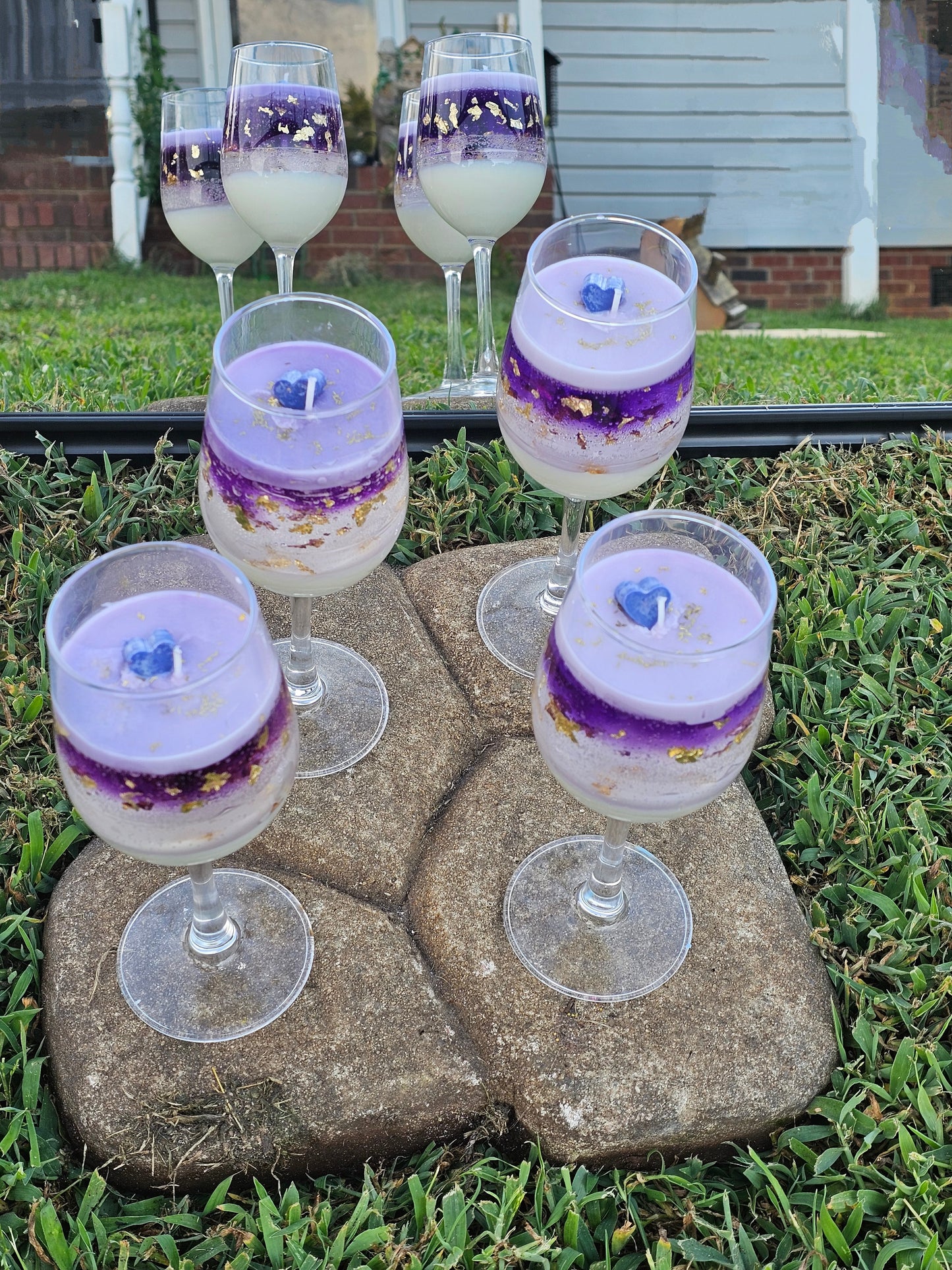 Romantic wine candles