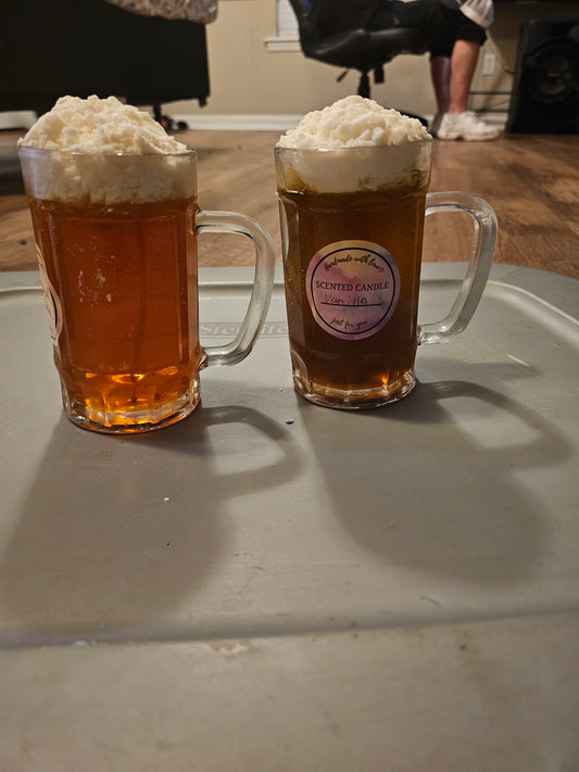 Beer mug candles